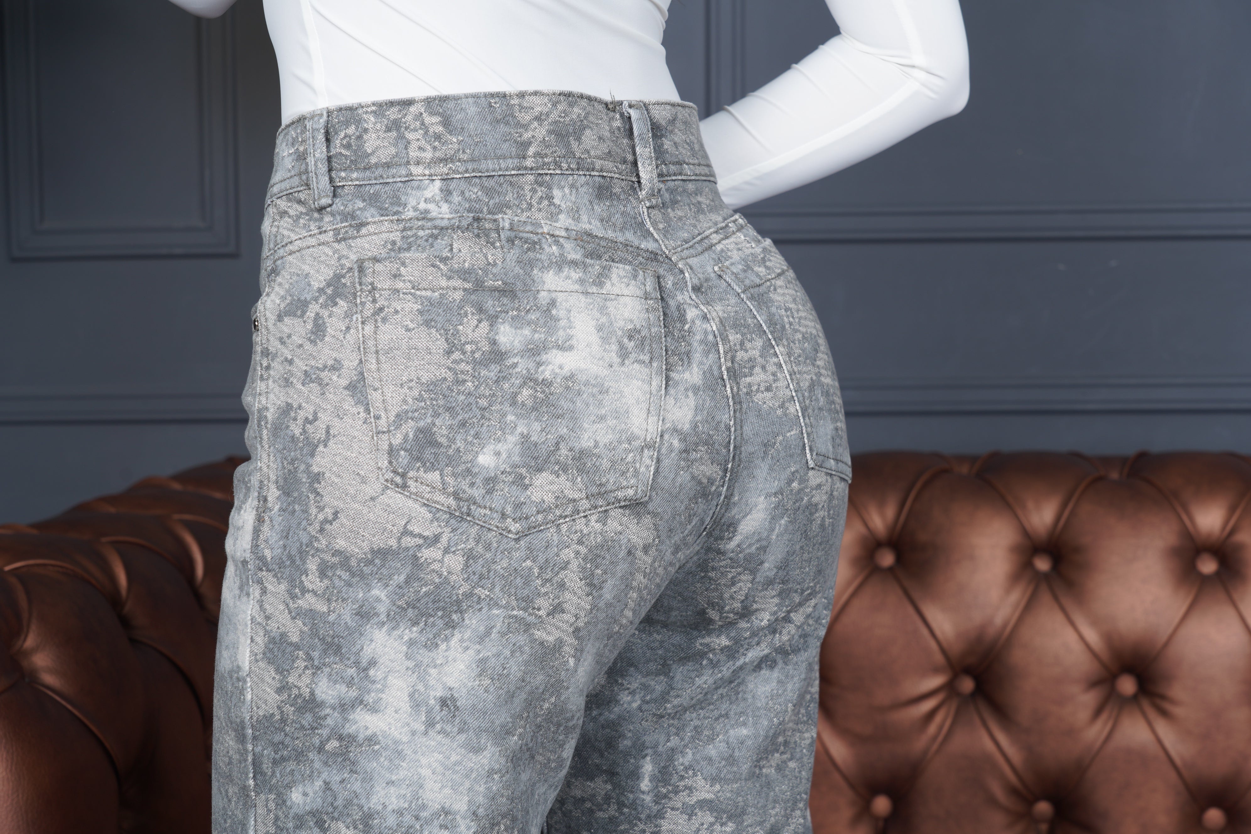 Jean Estampado Pitón Wide Leg Tiro Alto Ref. 729 – Tendencia Animal Print