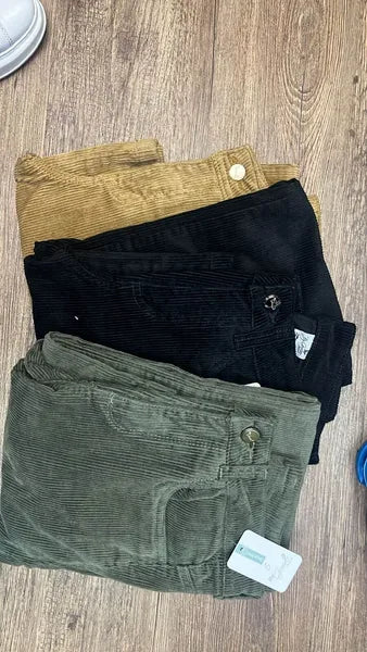 Pantalón Pana Licrada Acanalada Tiro Alto Push Up Ref. 665
