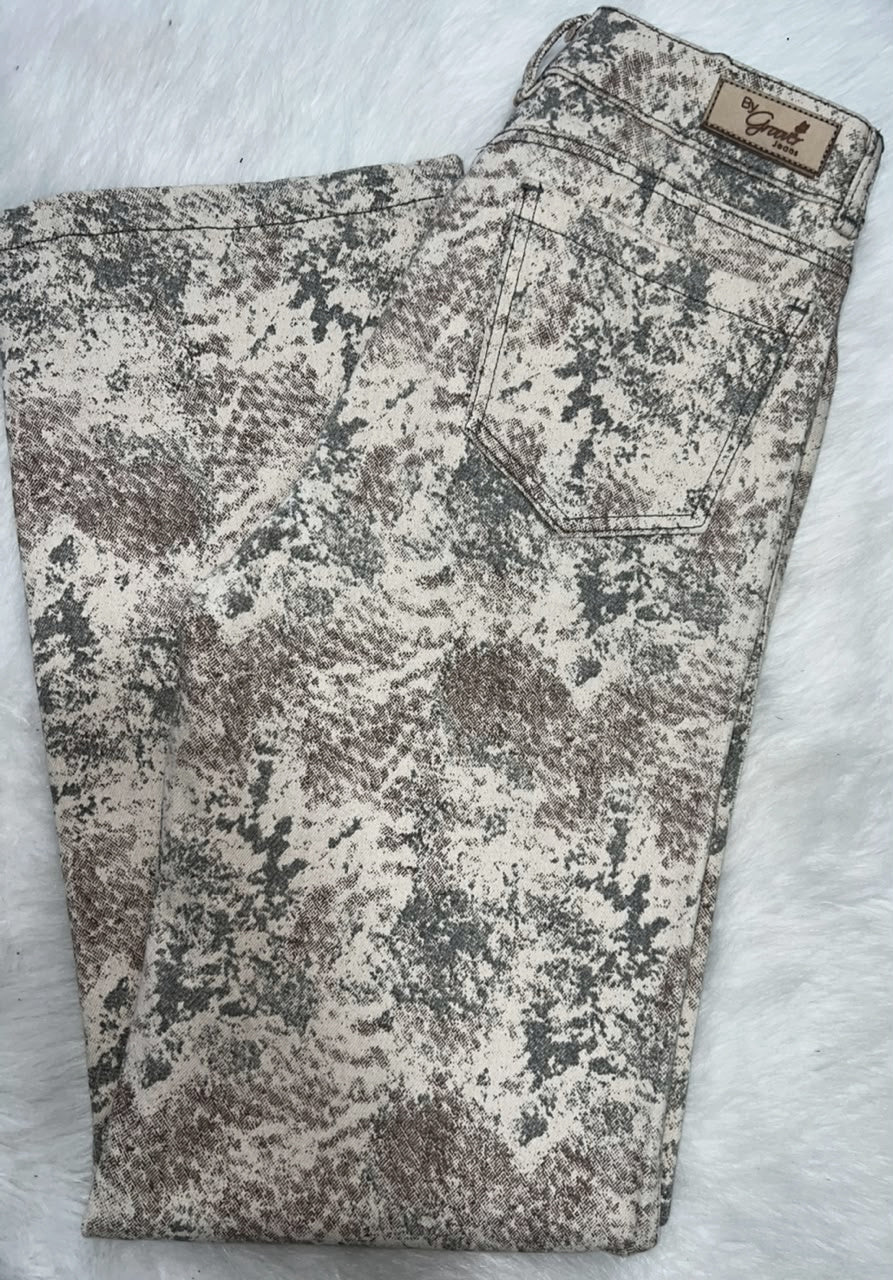 JEAN SEMIRRÍGIDO MARMOLEADO CAMO DESERT
