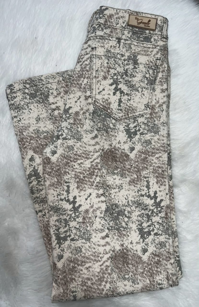 JEAN SEMIRRÍGIDO MARMOLEADO CAMO DESERT